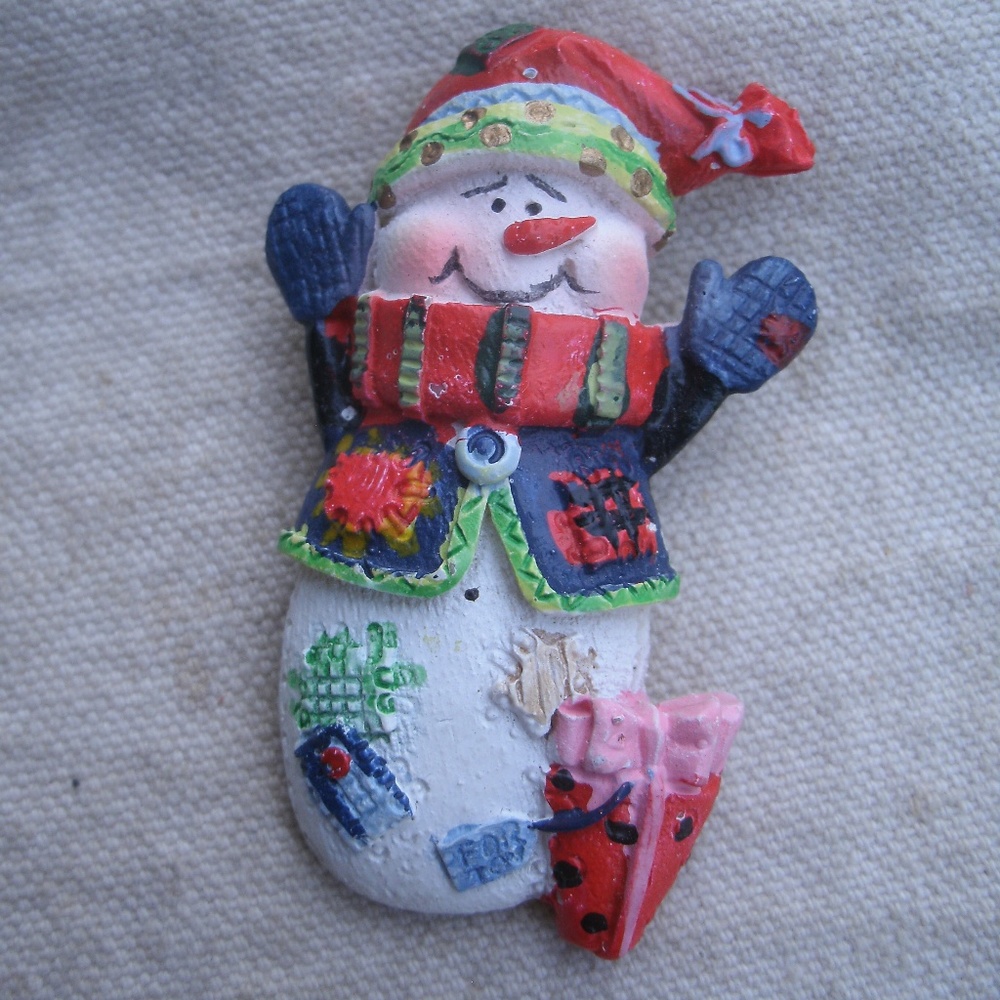 Vintage Holiday Snowman Pin